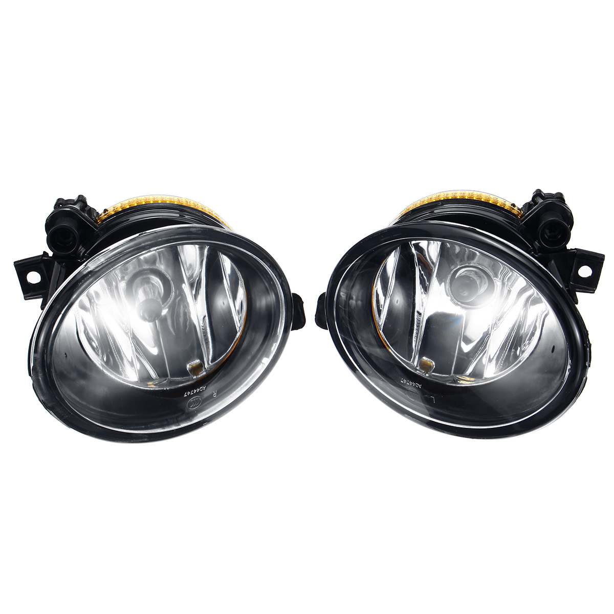 Pair Car Front Bumper Fog Lights Lamp With Grilles Cover For VW