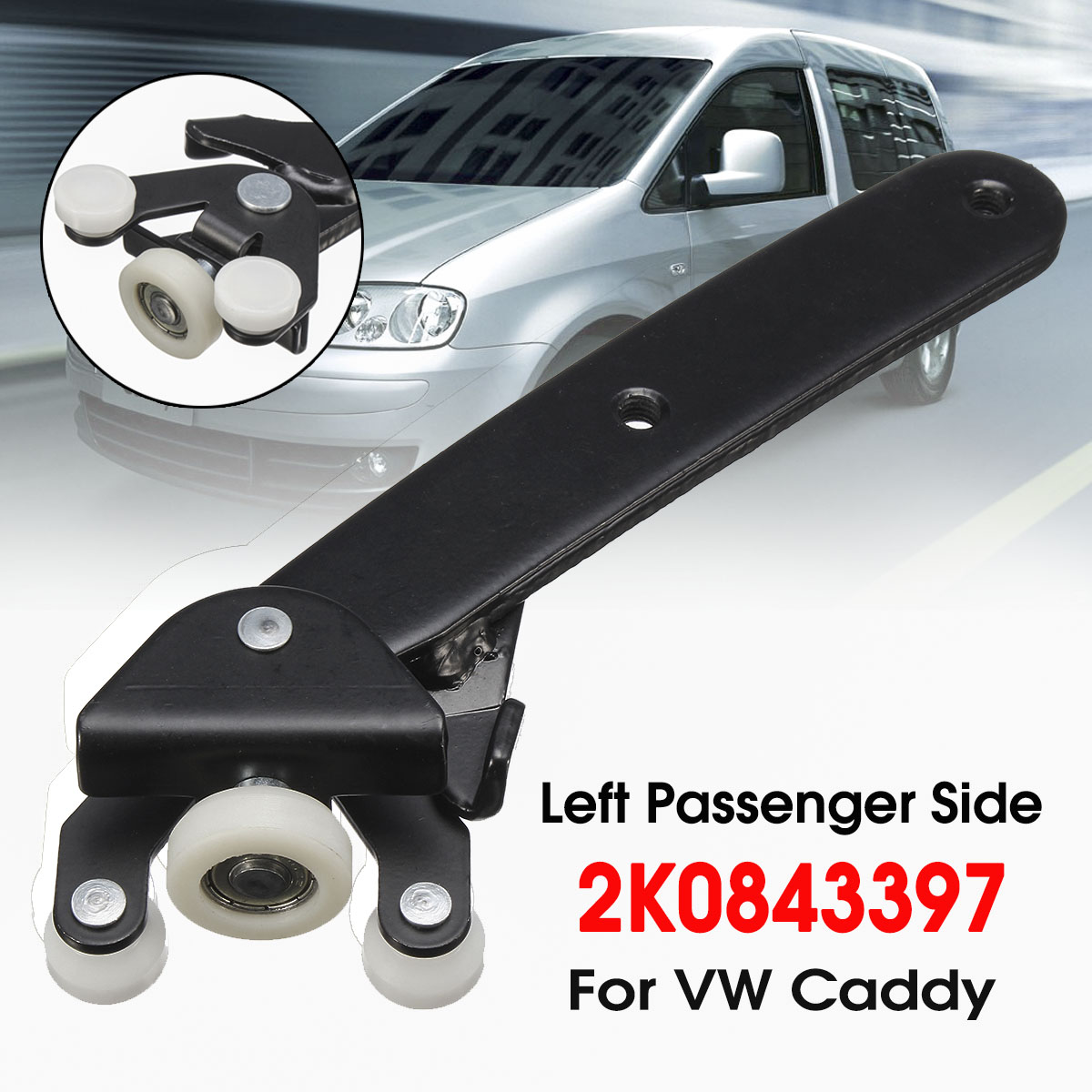 For Vw Caddy Side Sliding Door Bottom Lower Roller Hinges Guide N S