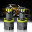 2Pcs Car LED Angel Eyes Lights H8 Headlights 1600LM 6500K With Connector For BMW