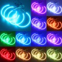 4PCS RGB LED Angel Eyes Halo Ring Lights with Remote for BMW E36 E38 E39 E46 M3