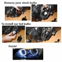 Pair Red Angel Eyes LED Lights Ring Marker Xenon HID for BMW E39 E60 E53 E65