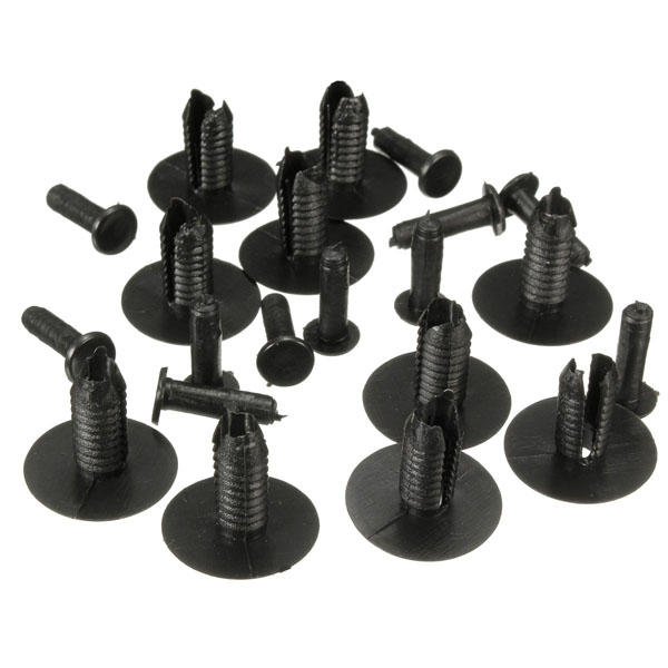 Black 10PCS Nylon Fastener Bumper Rivet Retainer Trim Clips For BMW