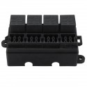 12V 80A 12 Way Blade Fuse 4 Way Relay Box Holder Assembly For Auto Car RV Boat