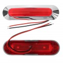 2PCS 12-24V 6 LED Side Marker Light Position Lamp For Car Truck Trailer Lorry Boats