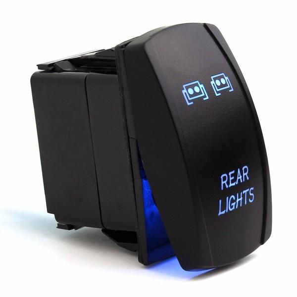 Blue Rocker Switch Backlit LED Rear Light For UTV Polaris RZR XP 900 1000 Ranger