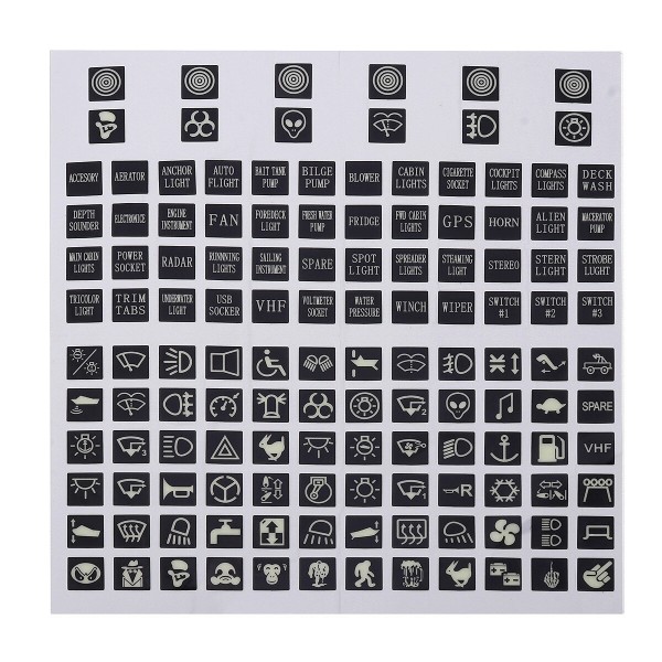 Rocker Switch Label Decal Circuit Panel Sticker For Car Marine Boat Truck Instrument