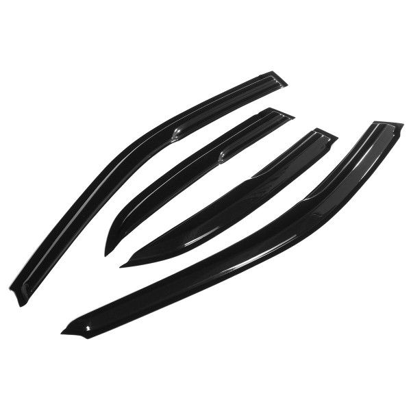 4Pcs Fit 98-02 Accord 4DR Sedan Mugen Style 3D Wavy Plastic Exterior Visor Vent Shades Window Sun Rain Guard Deflector