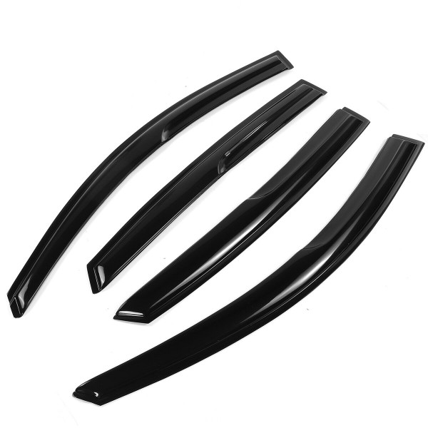 4Pcs For 18-20 Accord JDM Aero Wavy Mugen Style Plastic Exterior Visor Vent Shades Window Sun Rain Guard Deflector