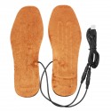 Pair Electirc USB Heating Insole Shoe Pad Rechargeable Electric Foot Warmer