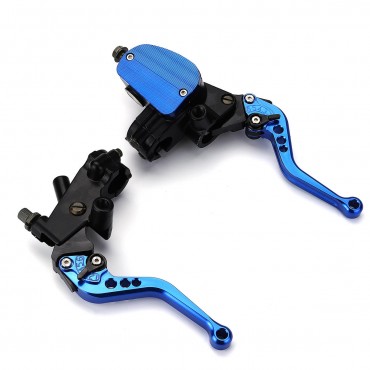 22MM 800CC 19mm Universal CNC Motorcycle Brake Clutch Master Cylinder Levers W/ Bar Clamp