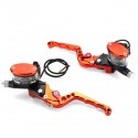 Pair 7/8 Inch 22mm Motorcycle Brake Master Cylinder Clutch Levers With Reservoir