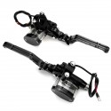 Pair 7/8 Inch 22mm Motorcycle Brake Master Cylinder Clutch Levers With Reservoir