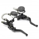 Pair 7/8inch 22mm CNC Motorcycle Brake Lever Master Cylinder Reservoir Universal