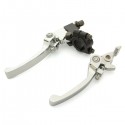 Pair 7/8inch 22mm Handlebar Clutch Brake Folding Snap Lever For 125cc 140cc Pit Dirt Bike