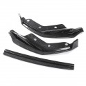 Carbon Fiber Look Front Bumper Lip Spoiler Splitter Cover Trim Body Kit 3PCS For BMW 3 Series G20 2019-2020