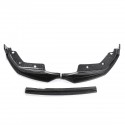 Carbon Fiber Look Front Bumper Lip Spoiler Splitter Cover Trim Body Kit 3PCS For BMW 3 Series G20 2019-2020