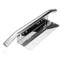 Universal Car Stainless Steel Light Mounting Bracket License Plate Frame Bull Bar Holder Silver