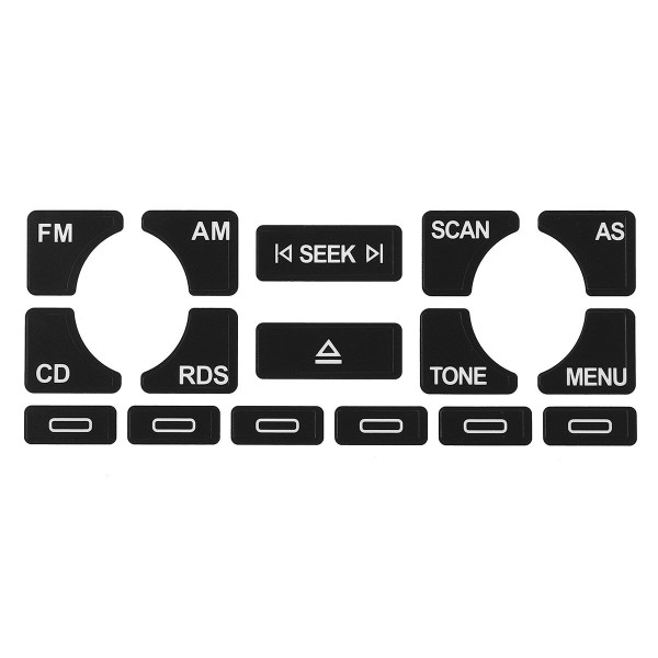 Car Radio Stereo Worn Peeling Button Repair Decals Stickers For Audi A4 B6 B7 A6 A2 A3 8L/P