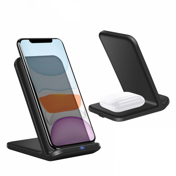 2 In 1 25W Qi Wireless Charger Dock Stand Fast Wireless Charging Pad Phone Holder