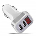 5V 2.1A Dual USB Car Charger Adapter Fast Charging with LED Display Screen