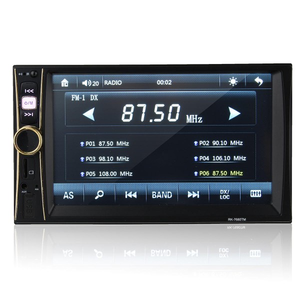 6.6 Inch 2 DIN bluetooth Car Stereo MP5 Player FM Touch Screen Mirror Link Rear Camera