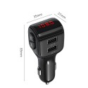 A01 Mini Car bluetooth 5.0+EDR Hands-free Digital Display Car Charger