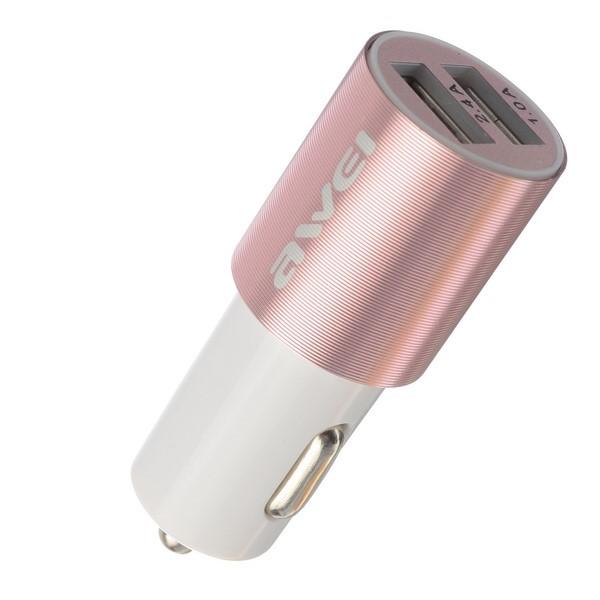 Metal Dual USB Quick Car Charger 5V 2.4A For iPhone SE/6S/6S Plus/6/6 Plus/PC/iPad