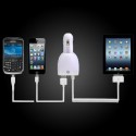 CC37-IPA3 5.0V/4600mA White Dual USB Car Charger For Mobile Phone