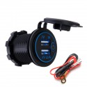 P8-S Touch Switch with Power Cord 2.1A+1A Dual USB Car Motorized Modified Charger Phone 12-24V