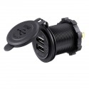 P8-S Touch Switch with Power Cord 2.1A+1A Dual USB Car Motorized Modified Charger Phone 12-24V