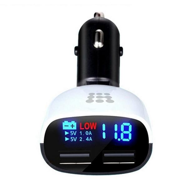 Universal 12/24V To 5V 3.4A Dual Usb Ports LED Car Charger Travel Charger For Smartphone