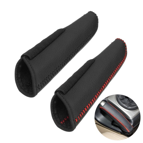 Genuine Leather Car Handbrake Cover Hand Brake Protective Sleeve Anti-slip for Honda Civic/ Accord