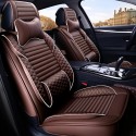 Leather Car Front Seat Cover Cushion Protector with Pillow Universal for Five Seats Car