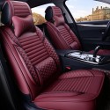 Leather Car Front Seat Cover Cushion Protector with Pillow Universal for Five Seats Car