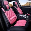 Leather Car Front Seat Cover Cushion Protector with Pillow Universal for Five Seats Car