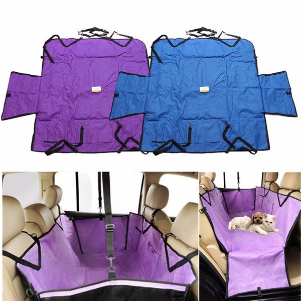 Pet Dog Cat Car Back Seat Mat Travel Cover Waterproof Hammock Blue Purple