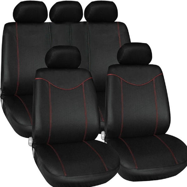 Car Seat Covers Universal fit SUV Sedans Black Mesh Read Line