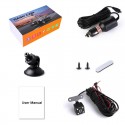 AK62 4 inch 1080P HD Parking Position Track Offset Car DVR Recorder with 4 Lights Pull Back Camera