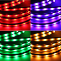 4pcs Waterproof RGB LED Car Decoration Lights Strip Neon Atmosphere Lamp Kit with Wireless Control