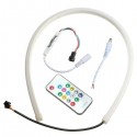 60CM RGB LED Strip Light Flexible Neon Hood Car Decorations Kit With Remote Control