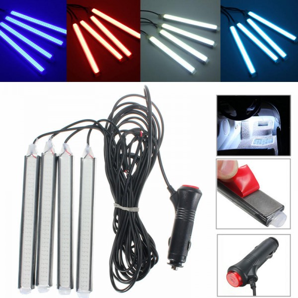 Car LED Atmostphere Strip Light COB Interior Lamp Underdash Decoration Lighting