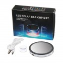 LED Car Cup Holder Pad Mat Auto Atmosphere Interior Lights USB Rechargeable