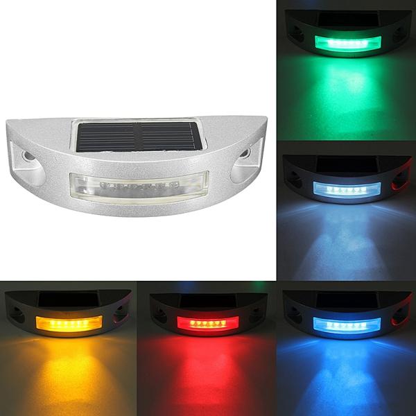 LED High-speed Reflective Spike Solar Powered Light Path Driveway Dock Ground Step Lamp IP68