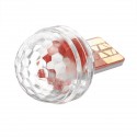 Mini RGB LED Disco Party Light Ball Mobile Phone USB Sound Control Crystal Magic Lamp For Car Hime Christmas