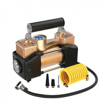 12V 100PSI Double Cylinder Potable Air Compressor Pump Car Tyre Inflator