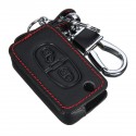 2 Button PU Leather Key Chain Case Cover for Peugeot 301 308S 408 508 2008 3008