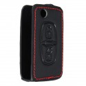 2 Button PU Leather Key Chain Case Cover for Peugeot 301 308S 408 508 2008 3008