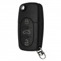 3 Buttons Remote Key Fob Case Shell With Uncut Blade For Audi A2 A3 A4 A6 A8 TT