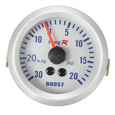 52mm Autometer Phantom Pointer Boost Vacuum Meter Gauge White