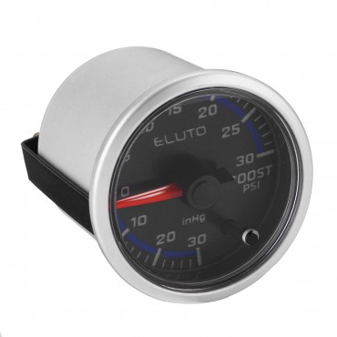 12V 2Inch 52mm Car Turbo Boost Pressure Gauge Meter LED Display Black Face